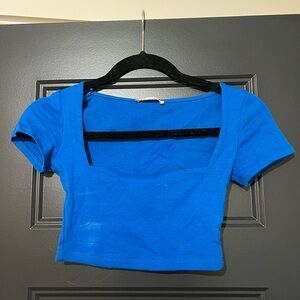 Zara Vibrant Blue Crop Top